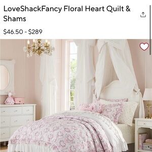 LoveShackFancy x Pottery Barn Kids Floral Heart Quilt & Shams